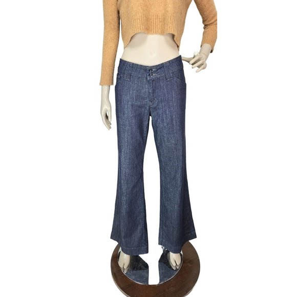 Levi's Dark Wash High-Waisted High Loose Flare Denim Bell Bottom Jeans W…